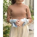 ニット セーター バイカラーニットプルオーバー レディース