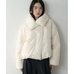 ダウンコート ダウンジャケット 3WAYスタンドカラーショートダウン「凹凸素材」 レディース