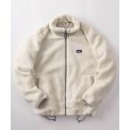 ブルゾン アウター 「76」「CAPTAIN STAG/キャプテンスタッグ」ワンポイントワッペン ダンプリングボア スタンドカラージャケット/ドローコ