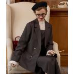 ジャケット テーラードジャケット 「BONLECILL noir」リボンベルト付きゴールドボタンテーラードジャケット レディース