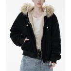 ショッピングway ブルゾン アウター LOUSSIER 2WAY ファー フード ミリタリー ビッグブルゾン 「ファー取り外し可」 メンズ レディース