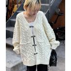 カーディガン パッチワークチロリ