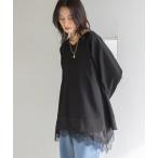 tシャツ サマ見え異素材コンビプルオーバー/625549 レディース