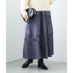 スカート デシン変形プリーツスカート