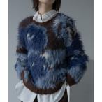 ニット セーター ヴィンテージフラワーシャギーオーバーニット/ユニセックス レディース メンズ