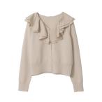 ショッピングフリル ニット セーター フリルカラーカーディガン レディース