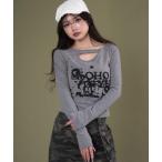 ショッピングスタッズ tシャツ DISPARK/「26年春夏新作」スタースタッズデザイントップ レディース