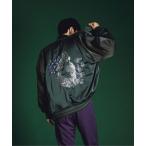 ショッピングスカジャン 「Ellno Loset」 スカジャン MEDIUM ダークグリーン メンズ