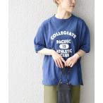 「SHIPS any」 半袖Tシャツ ONE SIZE ネイビー レディース
