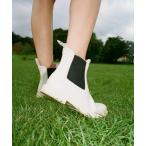 「HUNTER」 レインブーツ UK6 オフホワイト レディース