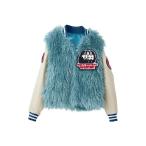 ショッピングスタジャン スタジャン HYSTERIC WOMANワッペン フェイクファースタジャン レディース