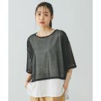 「GLOBAL WORK」 半袖カットソー MEDIUM ブラック レディース
