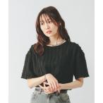 「GLOBAL WORK」 半袖カットソー MEDIUM ブラック レディース