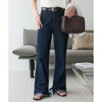 「DISCOAT」 ブーツカットデニムパンツ - ネイビー レディース