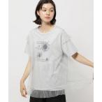 「niko and...」 半袖Tシャツ LARGE グレー レディース