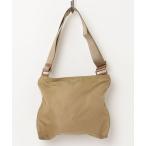 「PRADA」 ナイロン 三角ロゴ ショルダーバッグ - ベージュ レディース