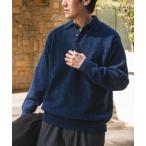 セーター ニット ブークレ ニットポロシャツ メンズ