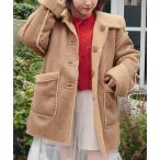 [w closet] мутоновое пальто FREE бежевый женский 