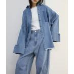 ショッピングカフス 「hellam」 長袖シャツ FREE ブルー レディース