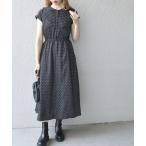 「SHIPS any」 半袖ワンピース ONE SIZE ネイビー レディース