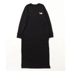 「THE NORTH FACE」 長袖ワンピース M ブラック レディース