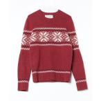 「Abercrombie&Fitch」 長袖ニット S レッド メンズ