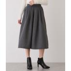 パンツ 裏毛タックガウチョパンツ レディース