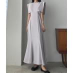「Louere」 半袖ワンピース MEDIUM グレー レディース