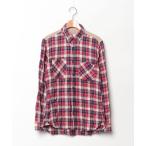[TAKEO KIKUCHI] в клетку рубашка с длинным рукавом 2 красный мужской 