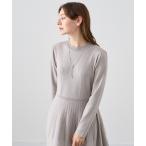 「ANAYI」 ニットワンピース 38 グレイッシュベージュ レディース