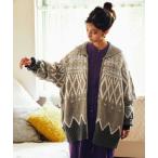 ショッピングカウチン 「MEDE19F」 ニットカーディガン 3 グレー レディース