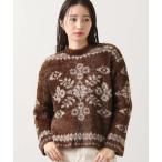 ショッピングノルディック ニット セーター シャギーノルディックニット レディース