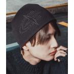 ニット帽 ニットキャップ スタッズロゴ ニットキャップ メンズ レディース