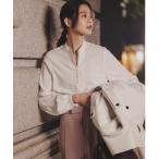 ブラウス シャツ パールトリムブラウス レディース