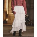 ショッピングUV スカート コットンクレープティアードスカート