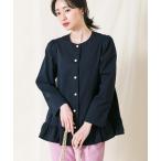 ショッピングティアード 「Sono」 ノーカラージャケット FREE ネイビー レディース