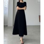 「Louere」 半袖ワンピース LARGE ブラック レディース