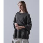 [CLEL] короткий рукав вязаный L угольно-серый мужской 