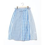 ショッピング快晴堂 「快晴堂」 ストライプ柄スカート 2 ブルー レディース