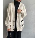 「AMERICANA」 ニットカーディガン ONE SIZE アイボリー レディース