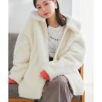 [VIS] мутоновое пальто S бежевый женский 