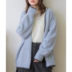 ショッピングカーデ カーディガン バイカラーBIGカーデ レディース