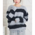 ニット セーター 起毛ボーダーNTPO レディース