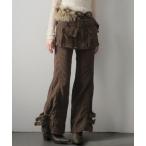 ショッピングワイドパンツ パンツ レイヤードコーデュロイワイドパンツ レディース