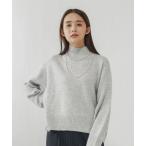 ショッピングハイネック ニット セーター フワフワHugmeハイネックプルオーバー/577898 レディース