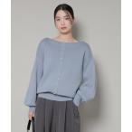 ショッピングnano ニット セーター 前後2wayセンターパール釦プルオーバーニット レディース