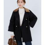  пальто внешний 2way цвет Gold кнопка средний пальто [ низкий рост * маленький рисунок женщина ] женский 