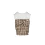 チューブトップ ベアトップ LULU CHECK CORSET TOP