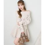 ショッピングセットアップ レディース セットアップ オフショルニットセットアップ レディース