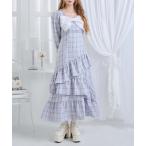 ワンピース ビッグリボンアシメフリルティアートワンピース「大きいサイズ有り」